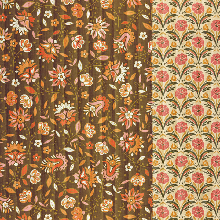 Tissu Matelassé Vertical fleuri Clauide et Selma - oeko tex