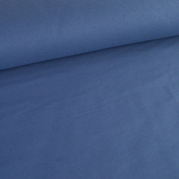 Flanelle de coton Bleu Jean - Okeo tex