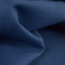 Flanelle de coton Bleu Jean - Okeo tex