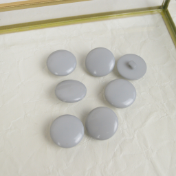 Bouton queue classique - 22 mm - Gris Cendre