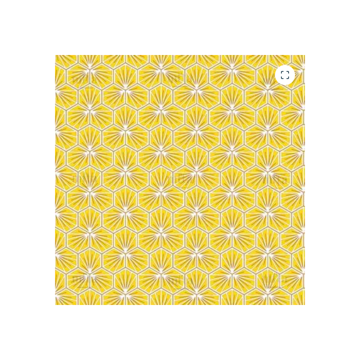 Tissu coton Riad Enduit coloris Jaune Oeko tex