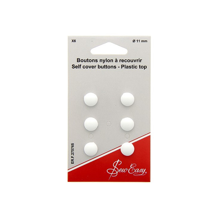 Boutons à recouvrir en Nylon - 11mm