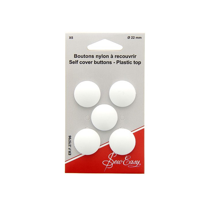 Boutons à recouvrir en Nylon - 22mm