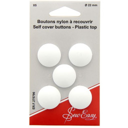 Boutons à recouvrir en Nylon - 22mm