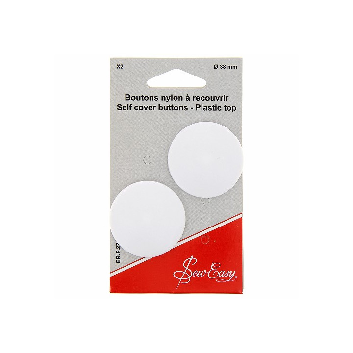 Boutons à recouvrir en Nylon - 38mm