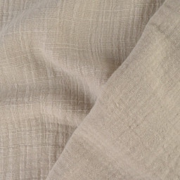 Double gaze Slub effet lin coloris Beige - OEKO TEX