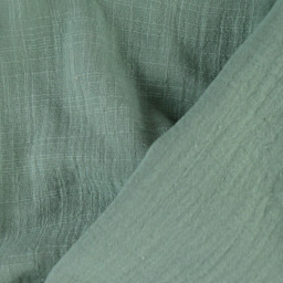 Double gaze Slub effet lin coloris vert céladon - OEKO TEX