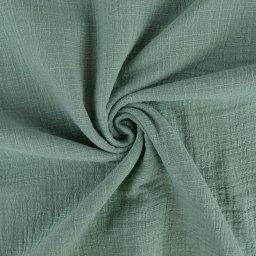 Double gaze Slub effet lin coloris vert céladon - OEKO TEX