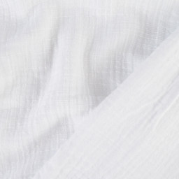 Double gaze Slub effet lin coloris Blanc - oeko tex