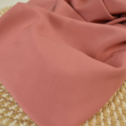 Tissu popeline de Viscose Bois de Rose