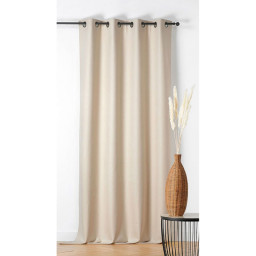 Tissu occultant isolant thermique double face indiana Ecru