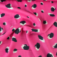 Tissu Satin de viscose motif leopard fond fuchsia