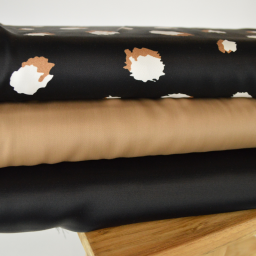 Tissu Satin de viscose lourd uni - Noir