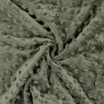 Tissu minky pois Vert kaki - oeko tex