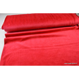 Tissu velours rasé pyjamas nicky Rouge x50cm