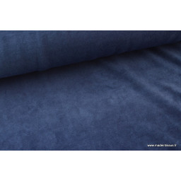 Tissu velours rasé pyjamas nicky Bleu Marine x50cm