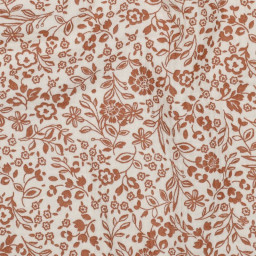 Double gaze Bertille motifs fleurs fond écru - oeko tex