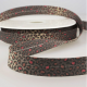 Biais replié motif léopard rouge