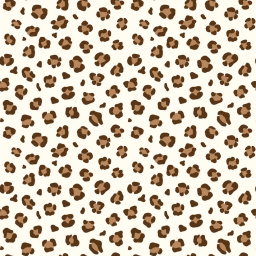 Tissu Popeline motif Léopard fond blanc cassé - oeko tex