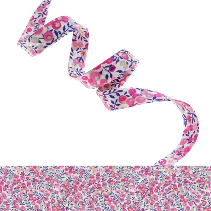 Biais Liberty Fabrics - Wiltshire Bud - Bougainvillée