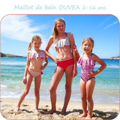 Patron Ouvéa - Maillot de bain du 2 au 16 ans - Petits d'om