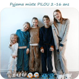 Patron Pilou - pyjama fille et garçon du 2 au 16 ans - Petits d'om