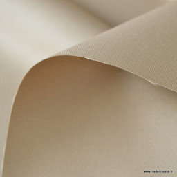 Tissu d'extérieur imperméable beige clair pour protection pluie et soleil