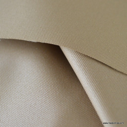 Tissu d'extérieur imperméable beige clair pour protection pluie et soleil