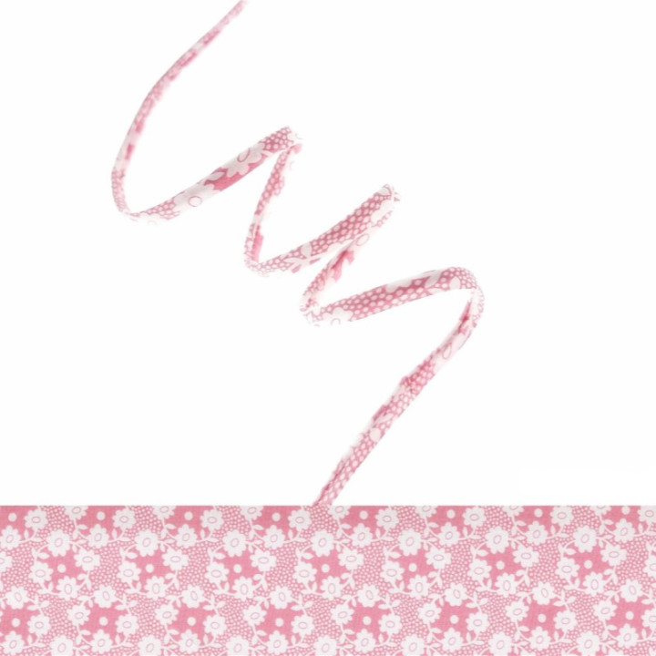 Ruban Spaghetti Liberty Millie rose - 4mm