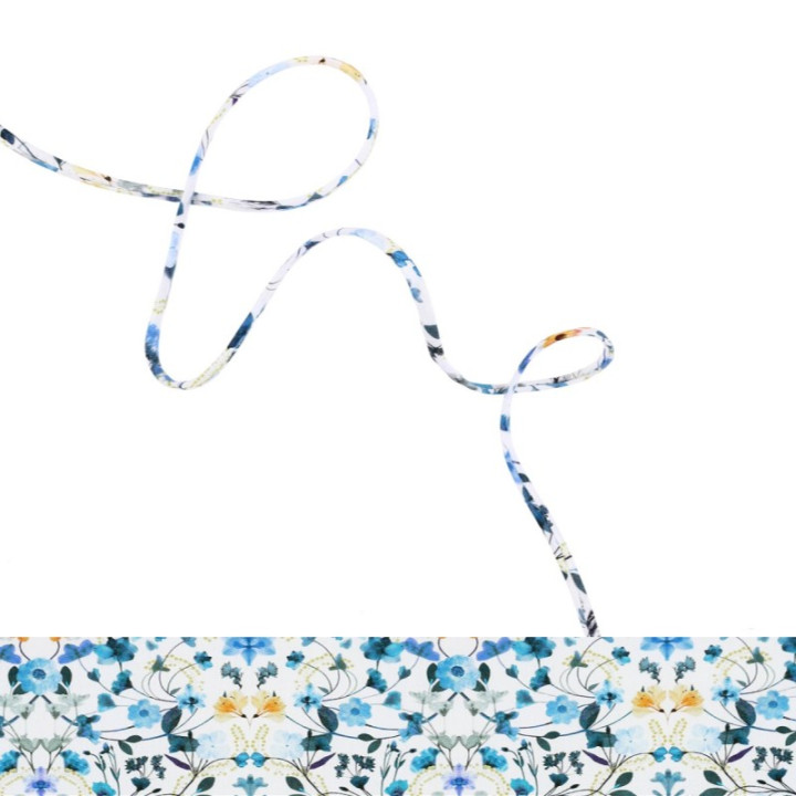 Ruban Spaghetti Liberty Aurora bleu - 4mm