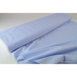 Tissu coton chemise bleu ciel pour confection