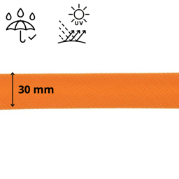 Biais d'extérieur imperméable anti UV 30 mm - Orange