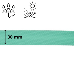 Biais d'extérieur imperméable anti UV 30 mm - menthe