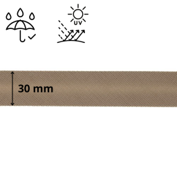 Biais d'extérieur imperméable anti UV 30 mm - Taupe