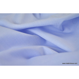 Tissu coton chemise bleu ciel pour confection