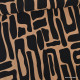 Tissu popeline de Viscose Camel et noir