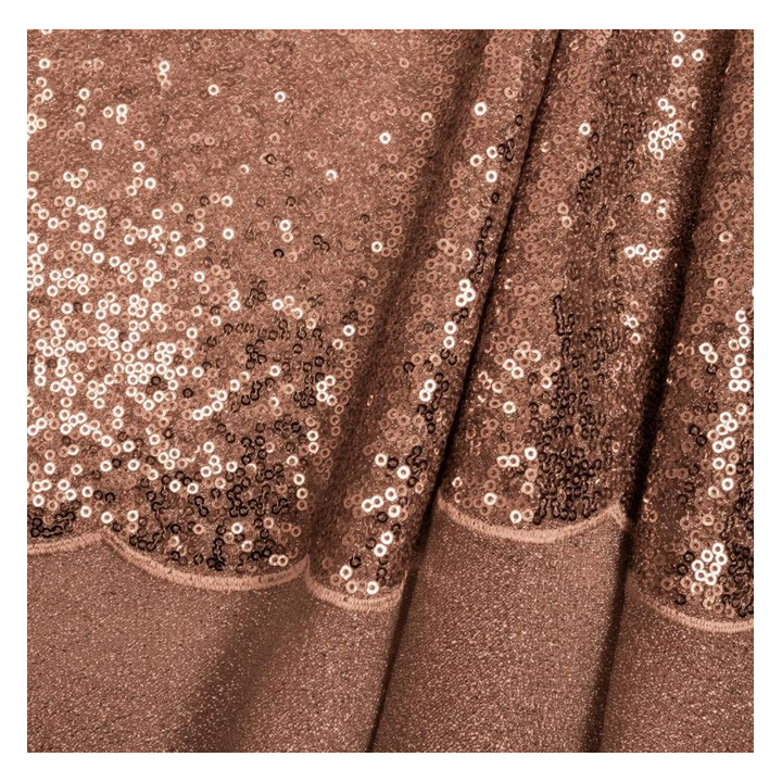 Tissu Sequin fin coloris champagne