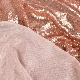 Tissu Sequin fin coloris champagne