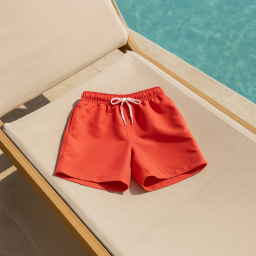 Tissu pour short de bain déperlant - Corail