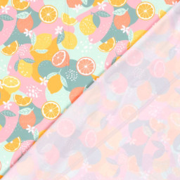 Tissu maillot de bain motif fruits - OEKO TEX