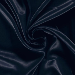 Tissu Satin de viscose lourd uni - Bleu marine