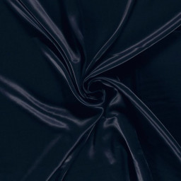 Tissu Satin de viscose lourd uni - Bleu marine