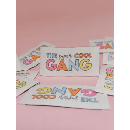 Lot de 6 étiquettes tissées Marmaï - "The Super Cool Gang"