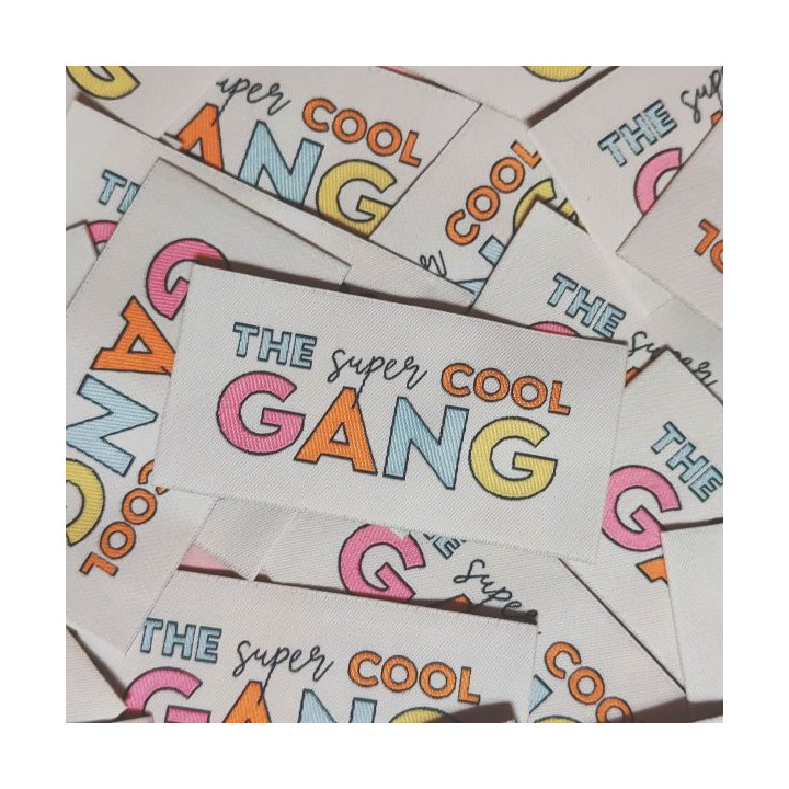 Lot de 6 étiquettes tissées Marmaï - "The Super Cool Gang"