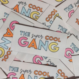 Lot de 6 étiquettes tissées Marmaï - "The Super Cool Gang"