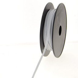 Elastique tresse plate 5mm Blanc