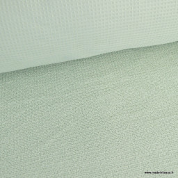 Tissu nid d'abeille et éponge - Vert Origan