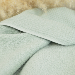 Tissu nid d'abeille et éponge - Vert Origan