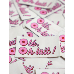 Lot de 6 étiquettes tissées Marmaï - "Olé au Lait"