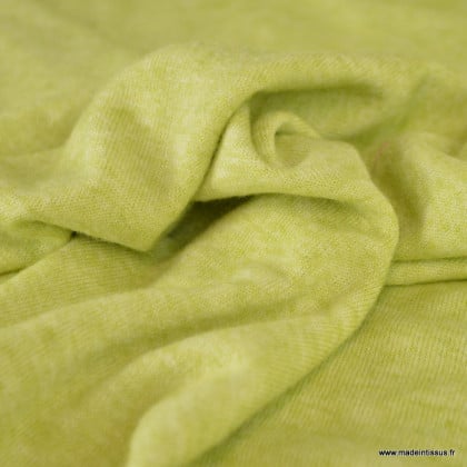 Tissu maille viscose fine - jaune citron
